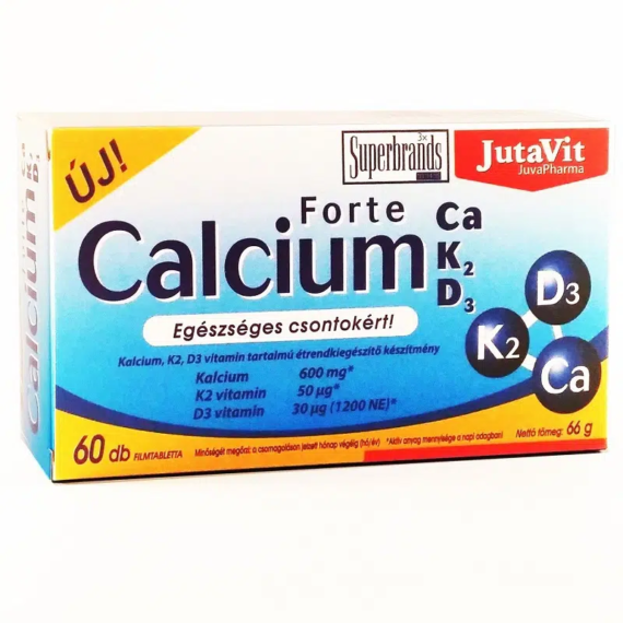 JutaVit Calcium Forte Ca / K2 / D3, 60 db