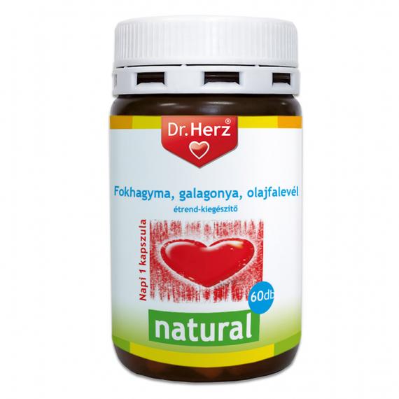 DR. HERZ CARDIO FOKHAGYMA, GALAGONYA, OLAJFALEVÉL KAPSZULA 60 DB