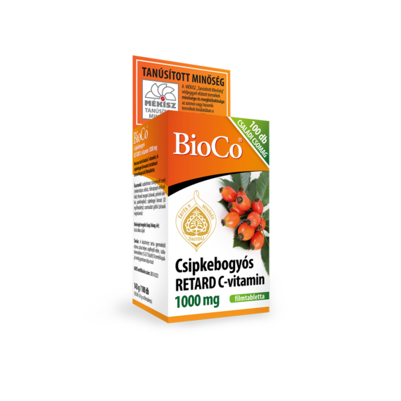 BIOCO CSIPKEBOGYÓS RETARD C-VITAMIN 1000MG CSALÁDI CSOMAG FILMTABLETTA 100 DB