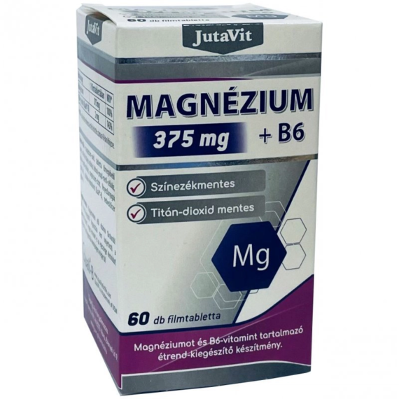 JutaVit Magnézium 375 mg + B6 vitamin filmtabletta 60db
