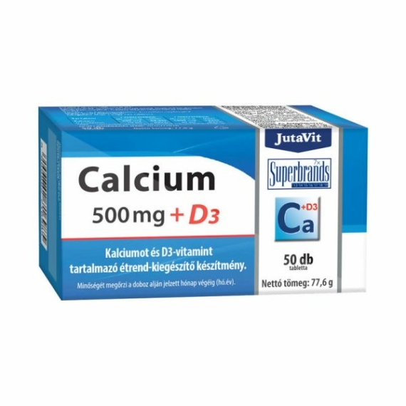 JutaVit Calcium 500 mg + D3 tabletta 50db