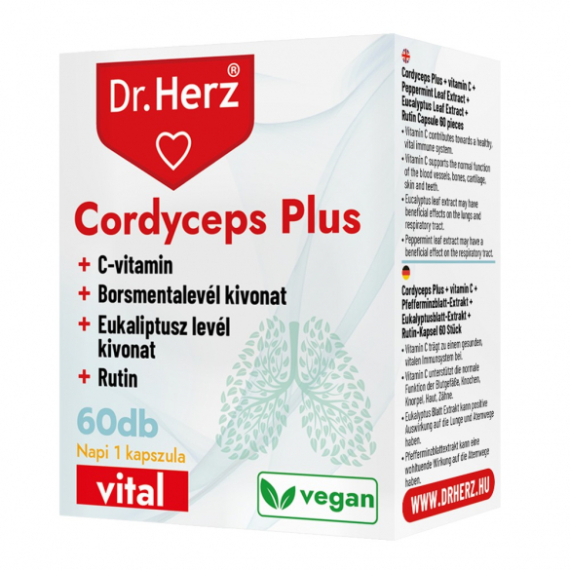 DR HERZ CORDYCEPS PLUS + C-VITAMIN 60 DB KAPSZULA