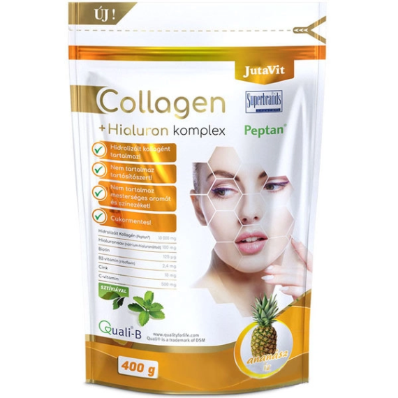 JutaVit Collagen +Hialuron Komplex 400g italpor – Ananász ízben