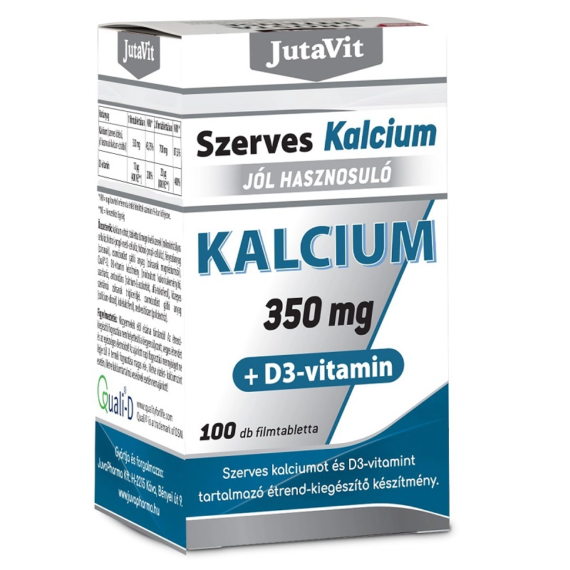 JutaVit Szerves Kalcium 350mg + D3-vitamin 100db
