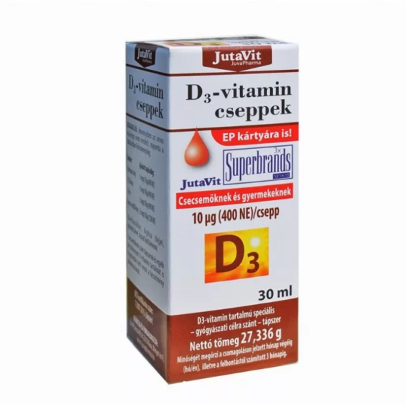 JutaVit D3 vitamin cseppek csecsemőknek, gyermekeknek 30ml