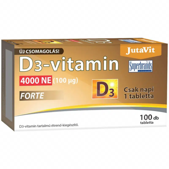JutaVit D3-vitamin 4000NE (100µg) FORTE tabletta 100 db