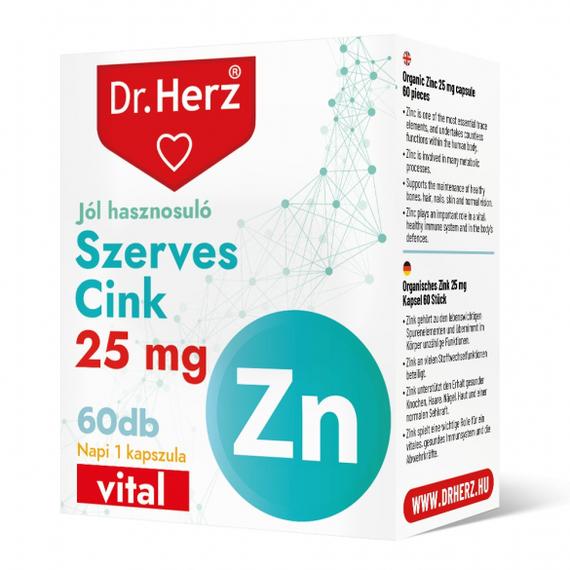 DR HERZ SZERVES CINK 25 MG KAPSZULA 60 DB