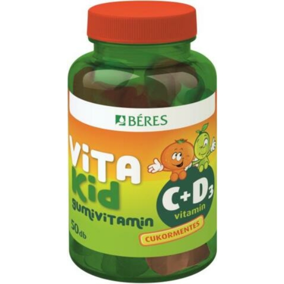 Béres VitaKid C+D gumivitamin gumitabletta 50x